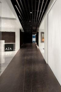 Corporate Law Interior Design High Contrast Hallway AZA LAW