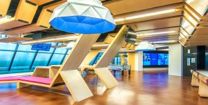 Corporate Interior Design Blinds.com Houston Fun Colorful Modern Breakout