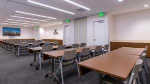 Workplace Interior Design Superior Energy Houston Training Room Partition Open Reconfigurable Tables
