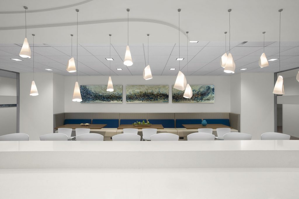 NEWFIELD EXPLORATION Corporate Interior Design Breakroom Lighting