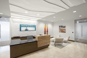 NEWFIELD EXPLORATION Corporate Interior Design Reception Entrance Lobby