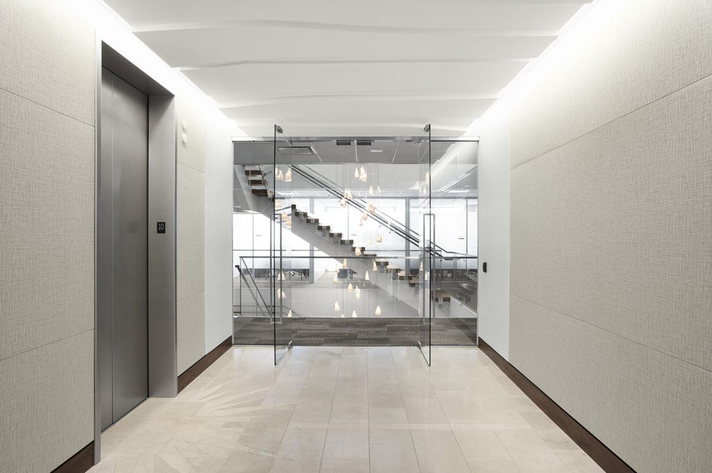 NEWFIELD EXPLORATION Corporate Interior Design Elevator Lobby