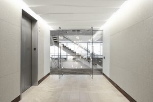 NEWFIELD EXPLORATION Corporate Interior Design Elevator Lobby Entrance Staircase Elevation
