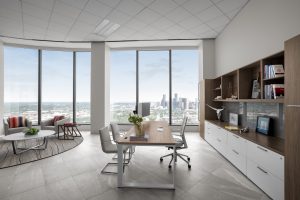 Corporate Interior Design Musket Corporation Houston Private Office with View