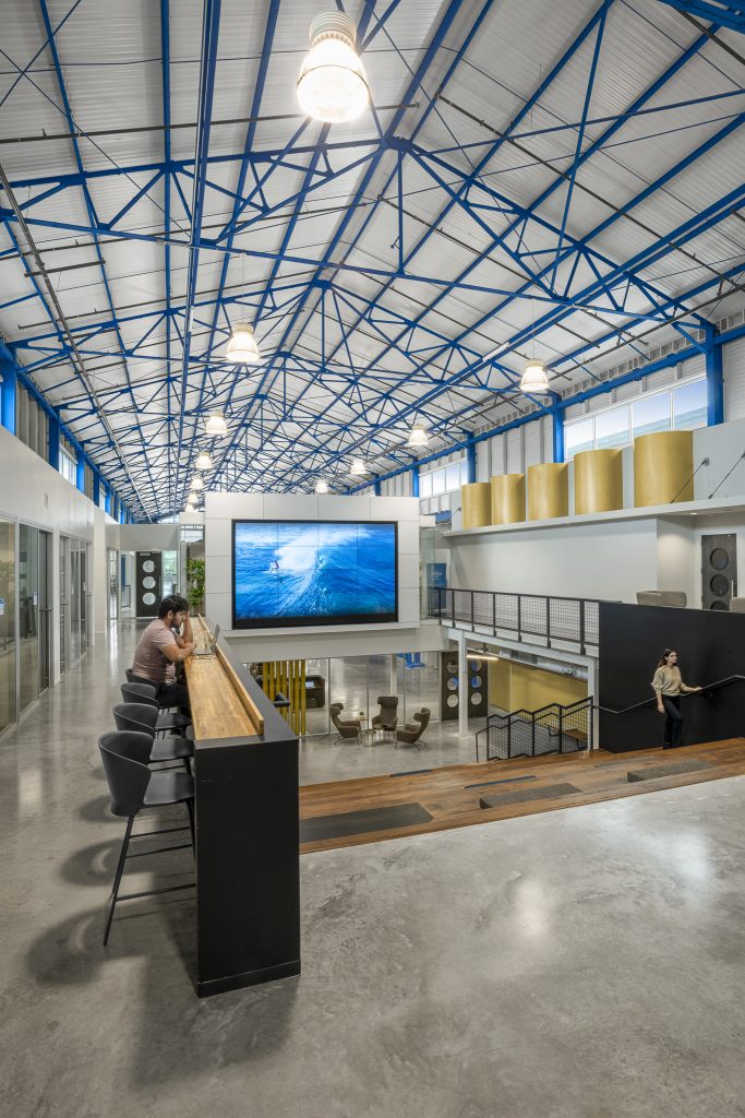 THE CANNON HOUSTON Corporate Interior Design Upper Level Video Screen