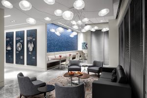 Corporate Interior Design Newfield Exploration Executive Floor Informal Meeting Seating Area