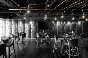 Corporate Law Firm Divided Conference Area Steel Panels Closed