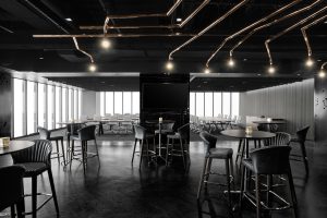 Corporate Law Firm Event and Conference Center Divided Conference Opened Dark on Dark