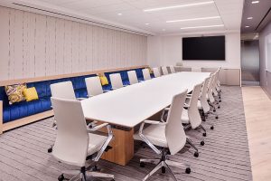 Corporate Interior Design Nova Chemicals Houston Blue Banquette