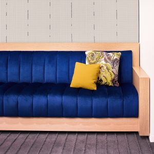 Corporate Interior Design Nova Chemicals Houston Blue Velvet Banquette