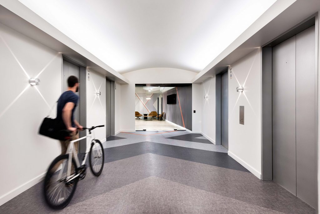 XACTLY CORP DENVER Corporate Interior Design Elevator Lobby