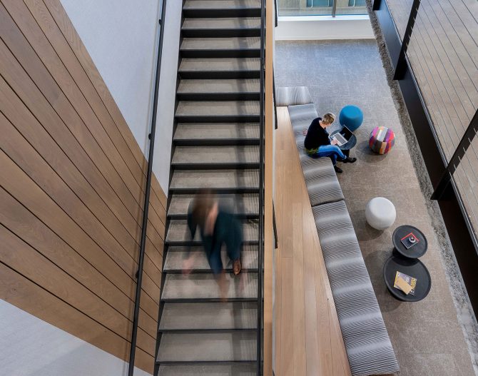 Corporate Interior Design Staircase XACTLY CORP DENVER