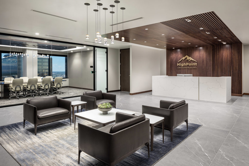 HIGHPOINT RESOURCES DENVER Corporate Interior Design Reception