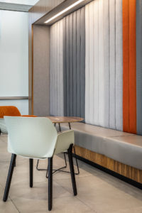 US Bank Tower Corporate Interior Design Custom Booth Seating
