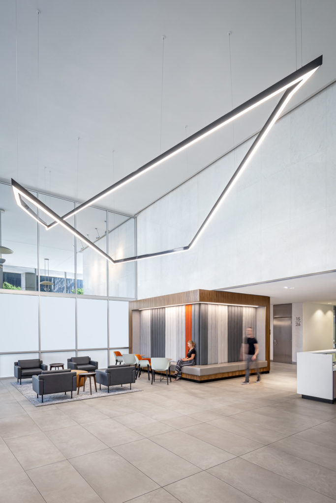 US BANK TOWER DENVER Corporate Interior Design Lobby Light Fixture