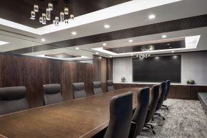 Corporate Interior Design Conference Room Wood Cladding