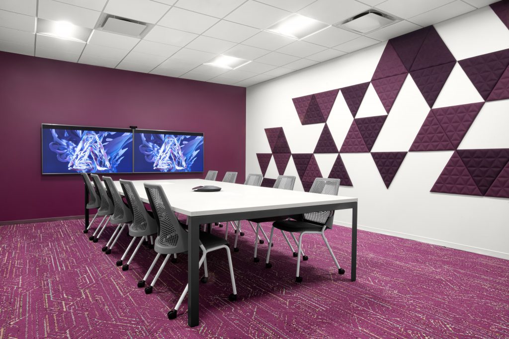 Corporate Technology Client AUSTIN Interior Design Conference-Room Magenta