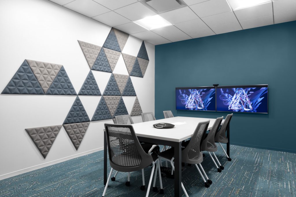 Corporate Technology Client AUSTIN Interior Design Conference Room Teal