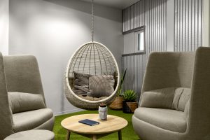 Corporate Technology Client AUSTIN Interior Design Lounge Hanging Chair