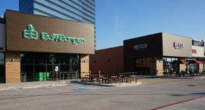 Retail complex architecture exterior design 2500 City West Houston