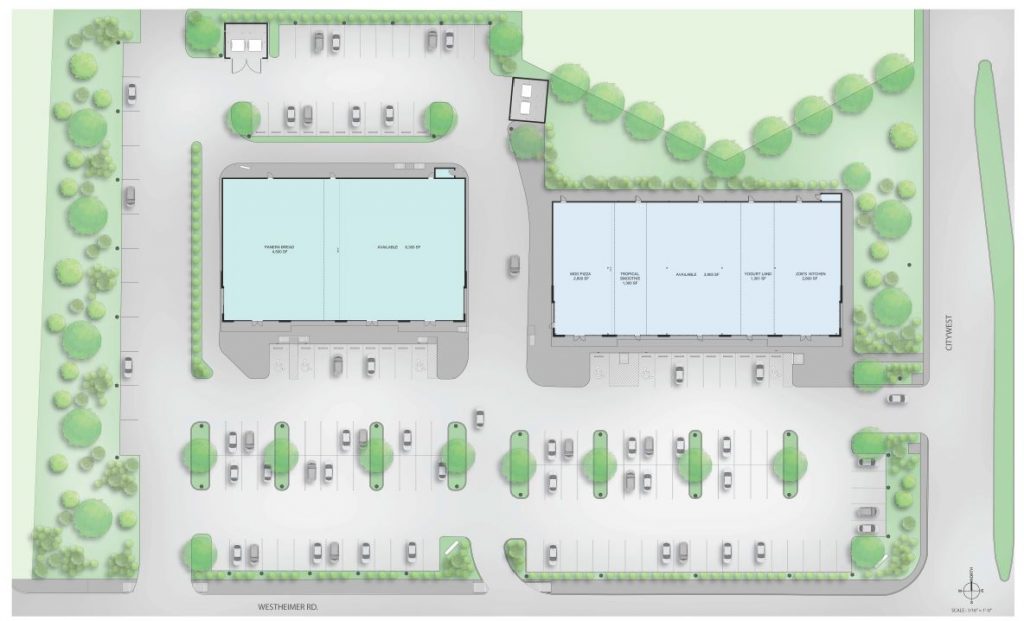 2500 CITY WEST HOUSTON Architecture Retail Complex Design Site Plan