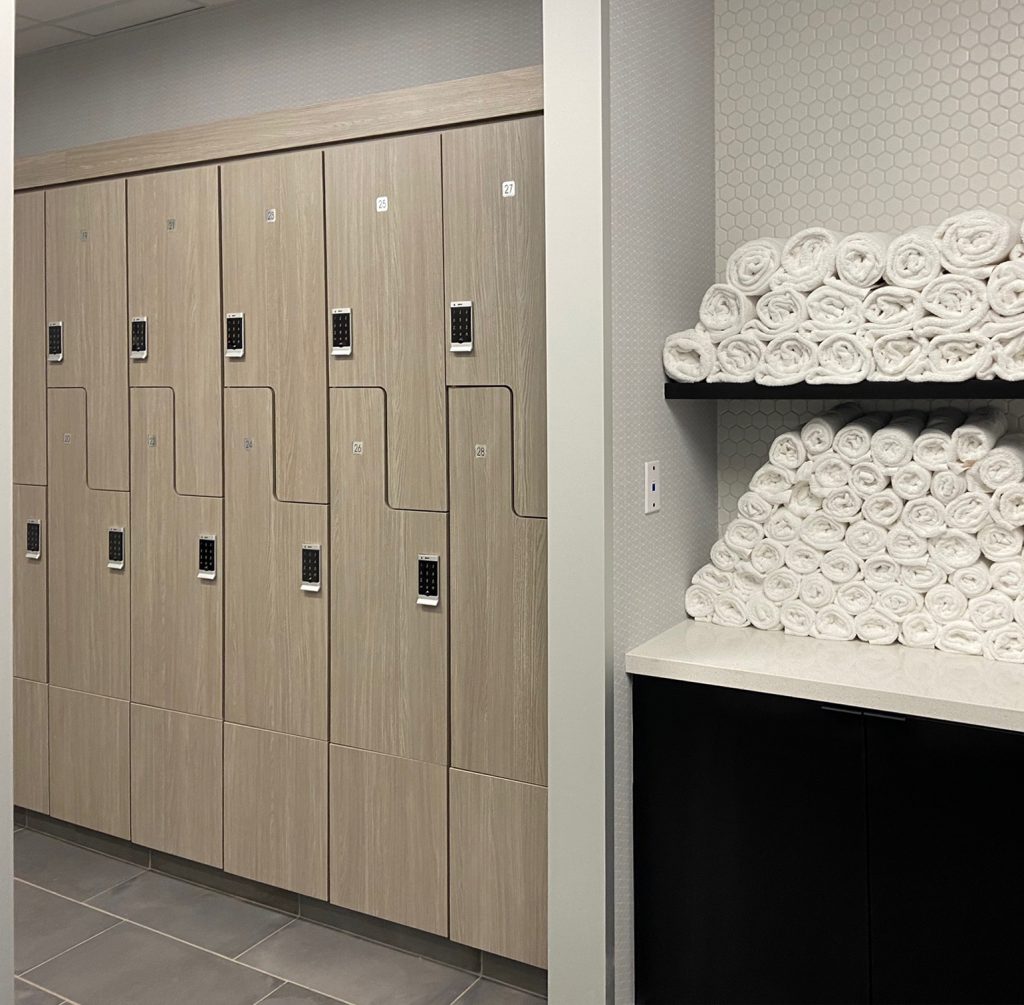 fitness center locker room