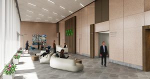 410 17th Corporate Interior Design Entry Reception Rendering