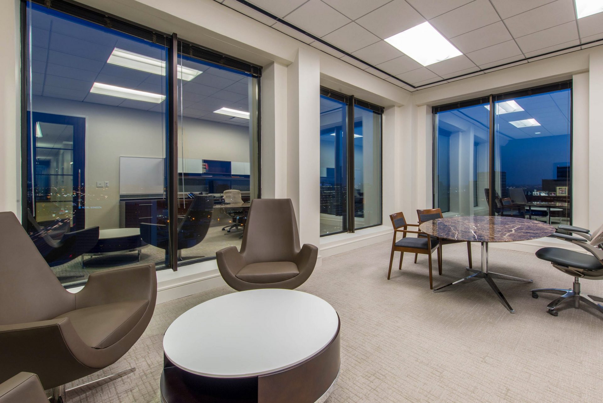 Corporate Law Interior Design Heard Robins Cloud and Black Private Office