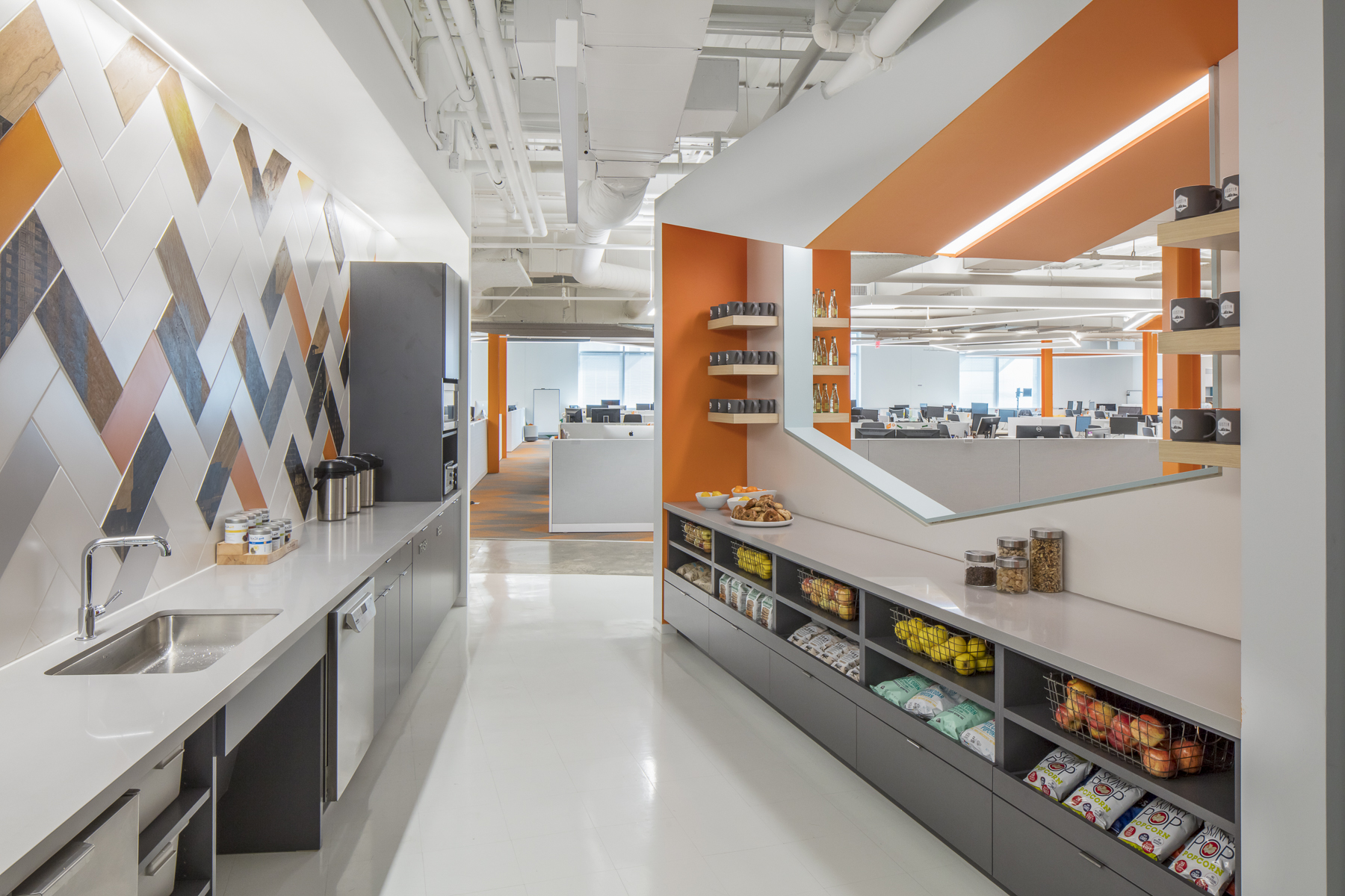 Corporate Technology Interior Design Magento Austin Breakroom Healthy Snack Bar