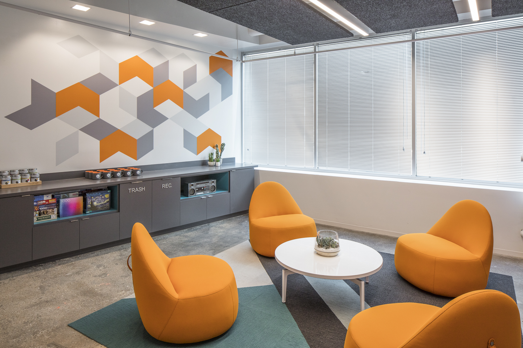 Corporate Technology Interior Design Magento Austin Breakout Seating Area