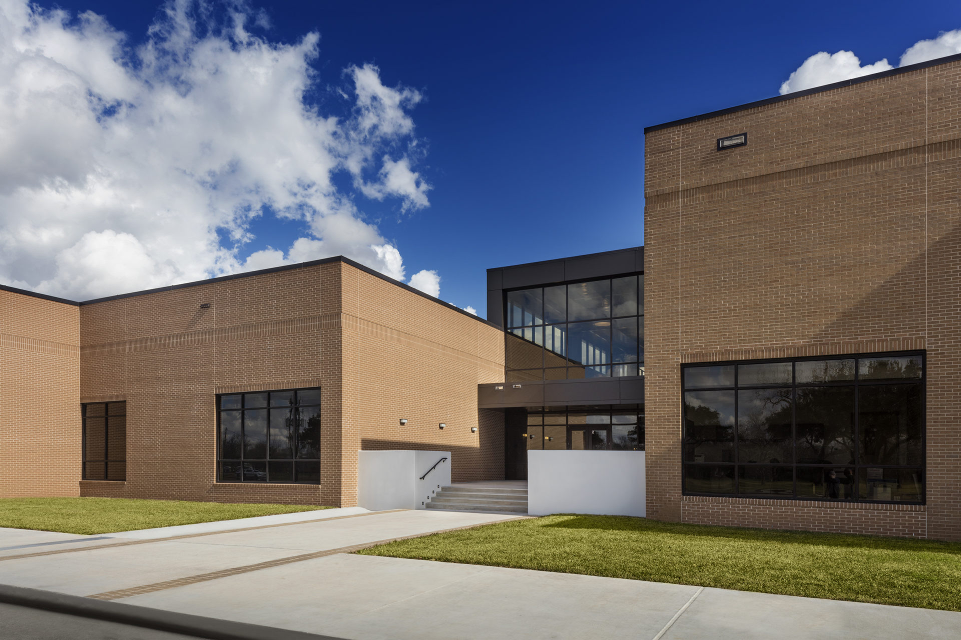 Architecture Education Design Wharton County Junior College Johnson Building Houston Back Facade