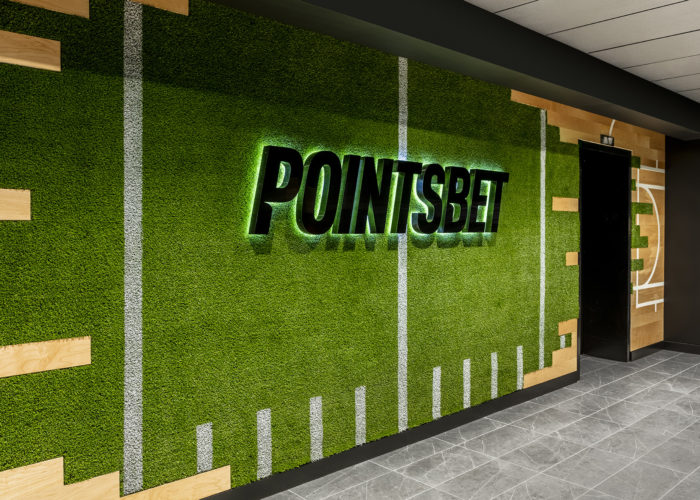 POINTSBET Corporate Interior Design Logo Wall