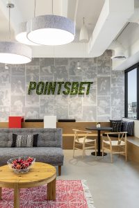 POINTSBET Corporate Interior Design Lounge Logo Wall