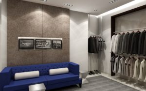 Uptown Houston Boutique Fitting Room and Mens Section